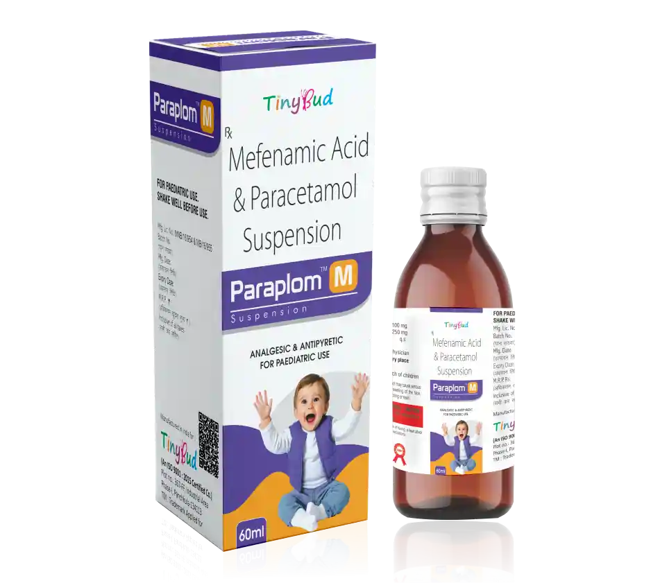 Mefenamic Acid (50mg) + Paracetamol (125mg) Suspension at best price in PCD Pharma Franchise for Pain Relief.